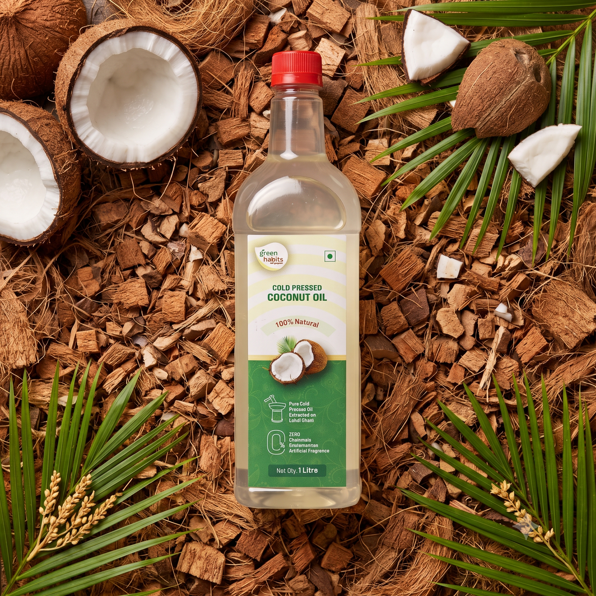Green Habits Cold Pressed Unrefined Coconut Oil