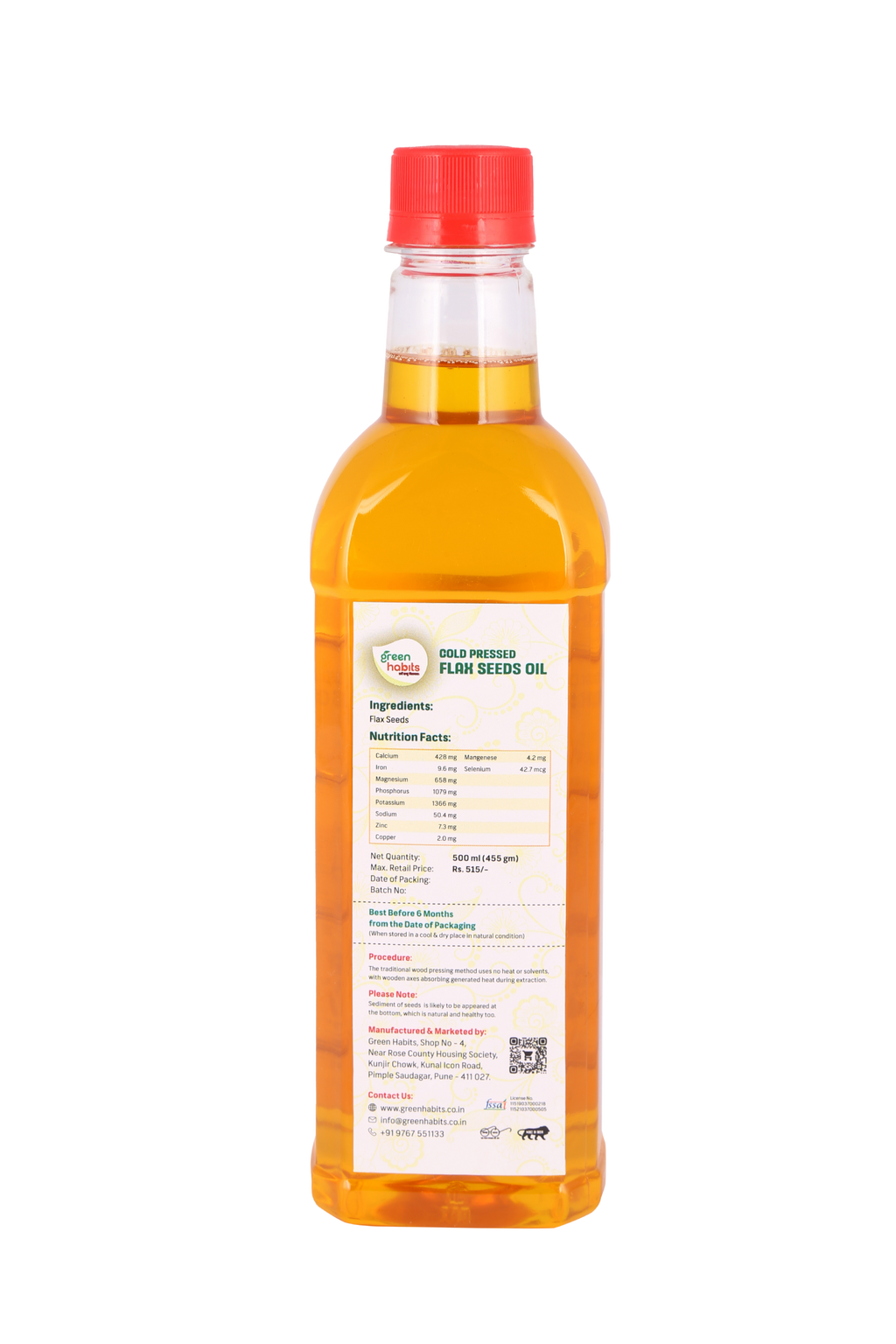 Green Habits Cold-pressed Unrefined Flaxseed Oil
