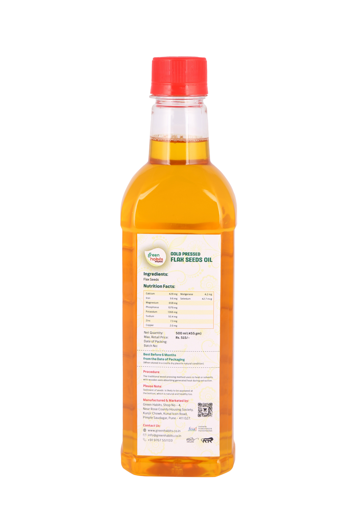 Green Habits Cold-pressed Unrefined Flaxseed Oil