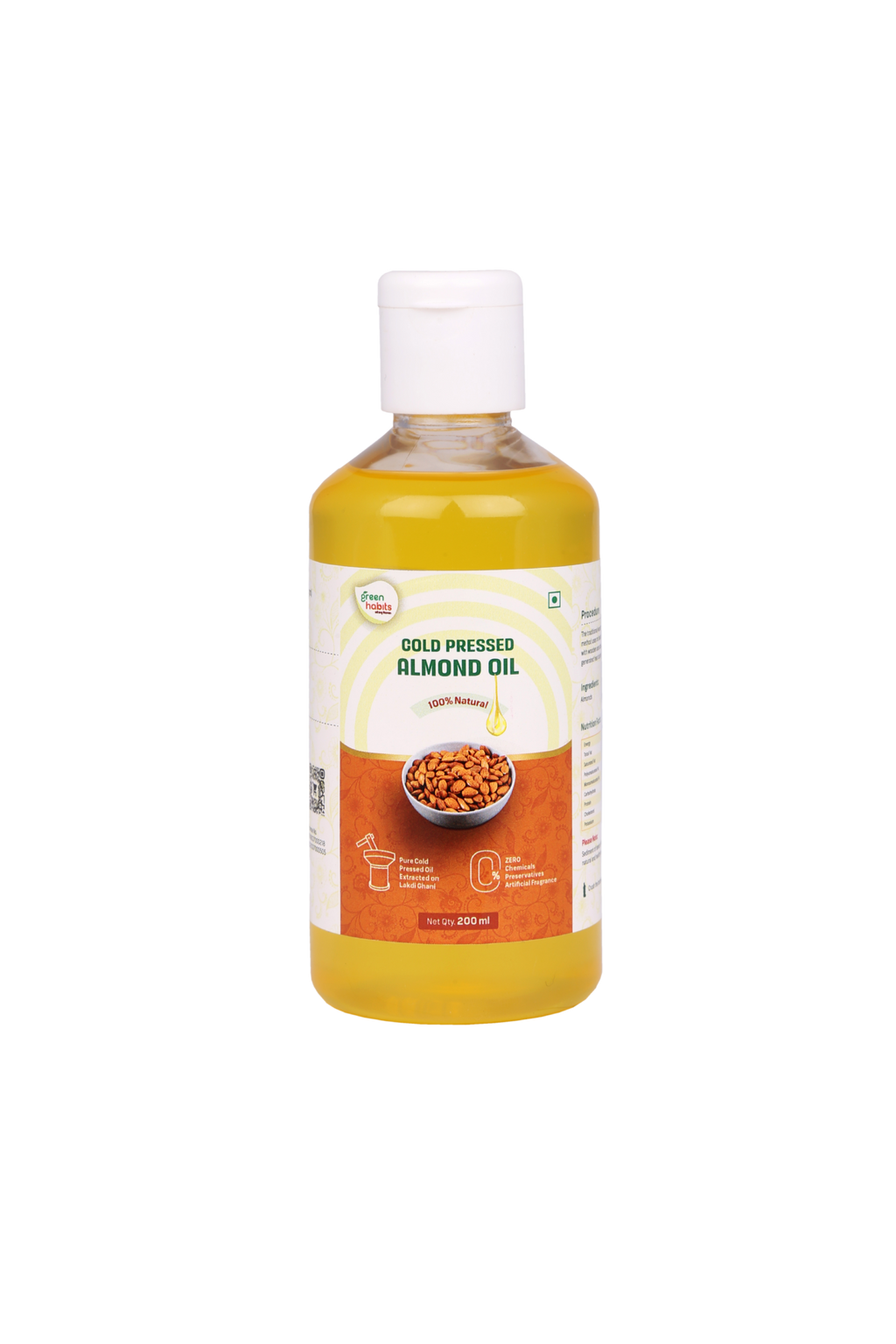 Green Habits Cold Pressed Unrefined Almond Oil