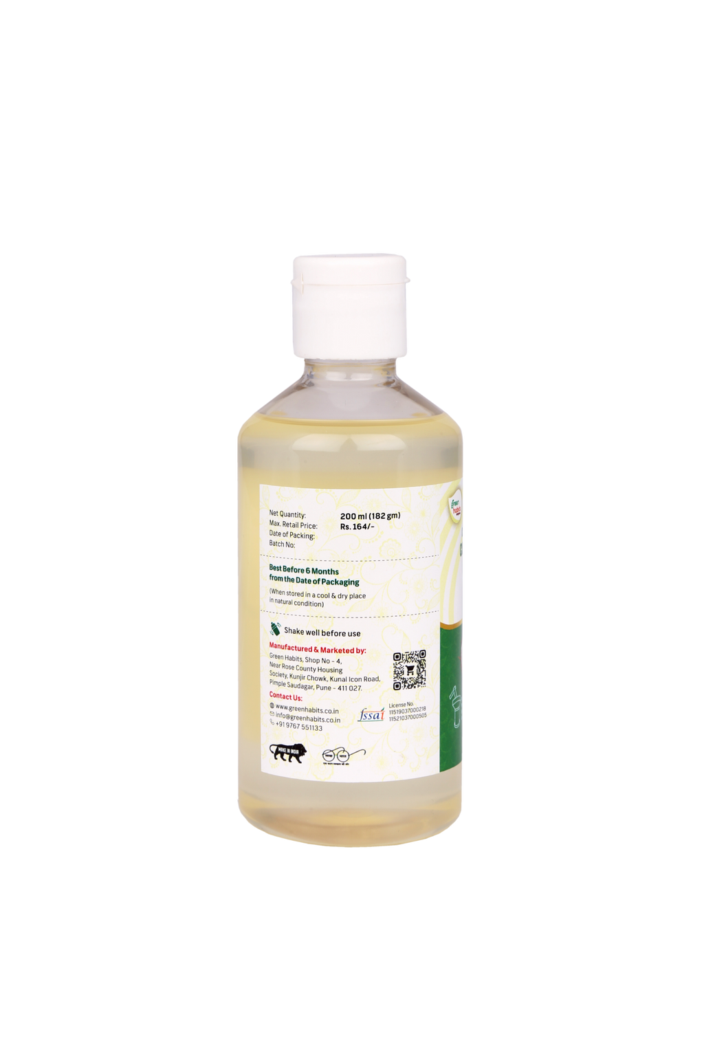Green Habits Cold Pressed Unrefined Coconut Oil