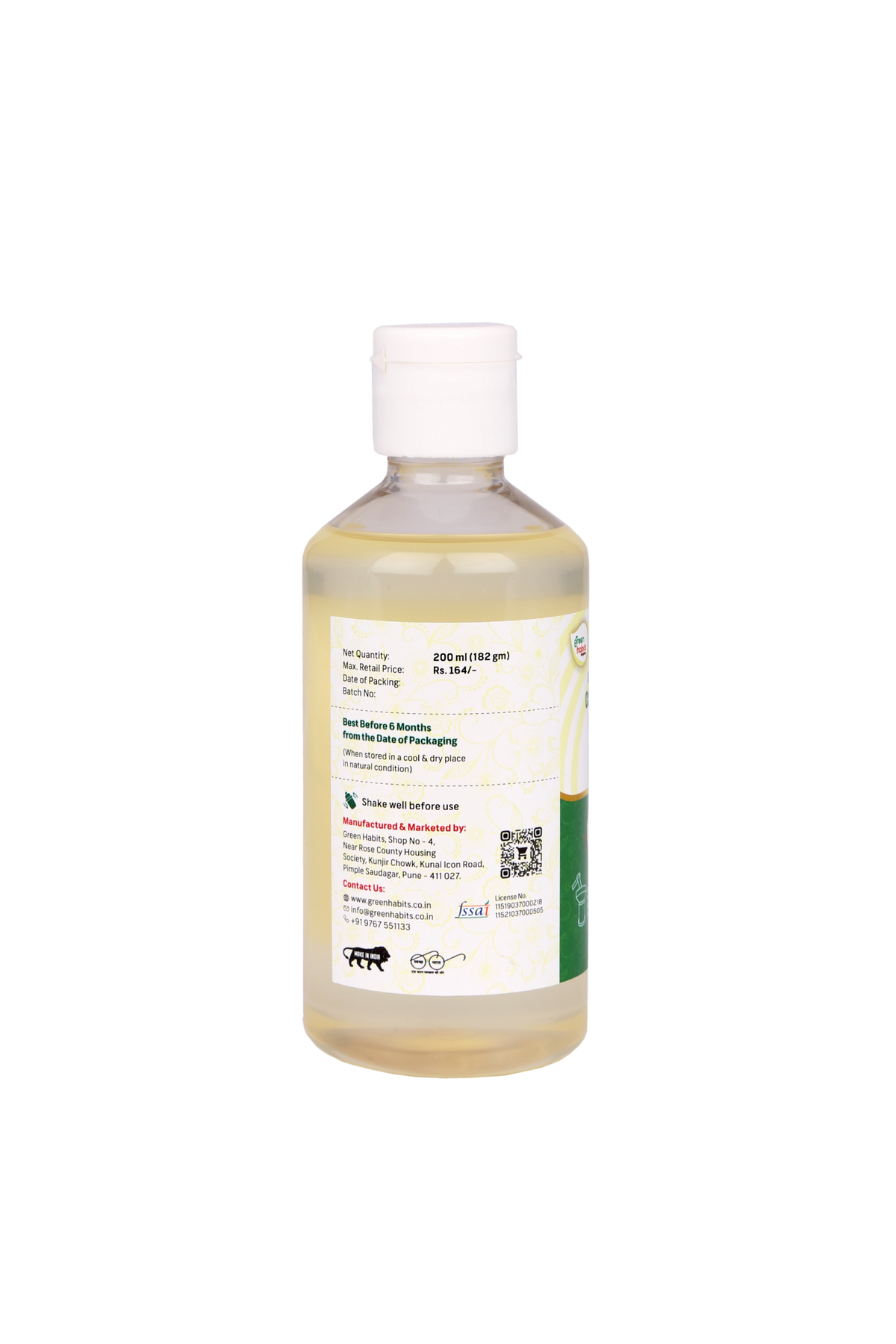 Green Habits Cold Pressed Unrefined Coconut Oil