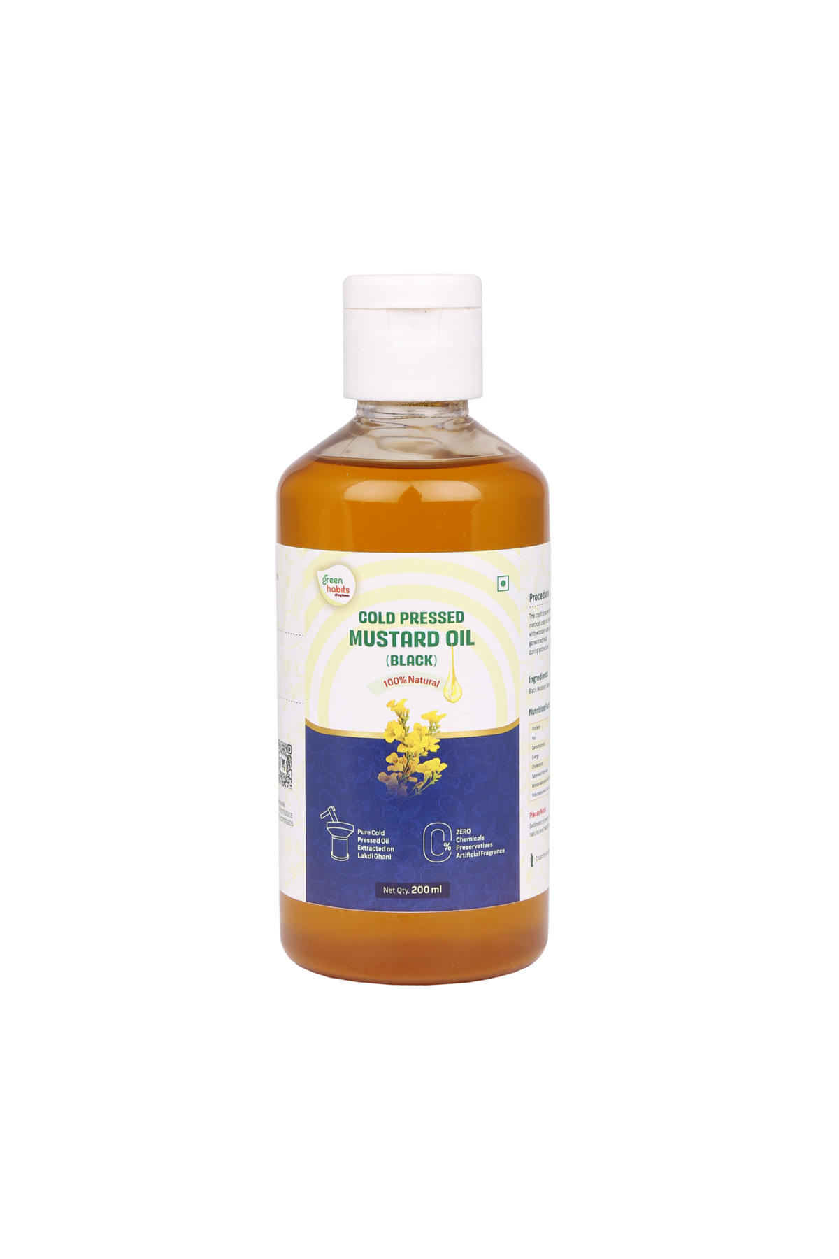 Green Habits Cold Pressed Unrefined Black Mustard Oil