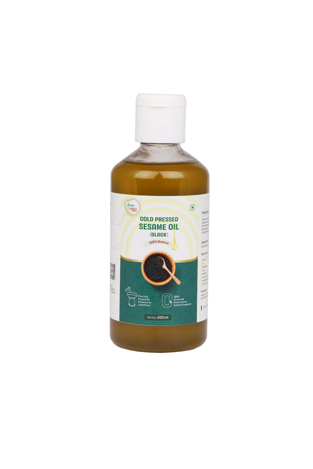 Green Habits Cold Pressed Unrefined Black Sesame Oil