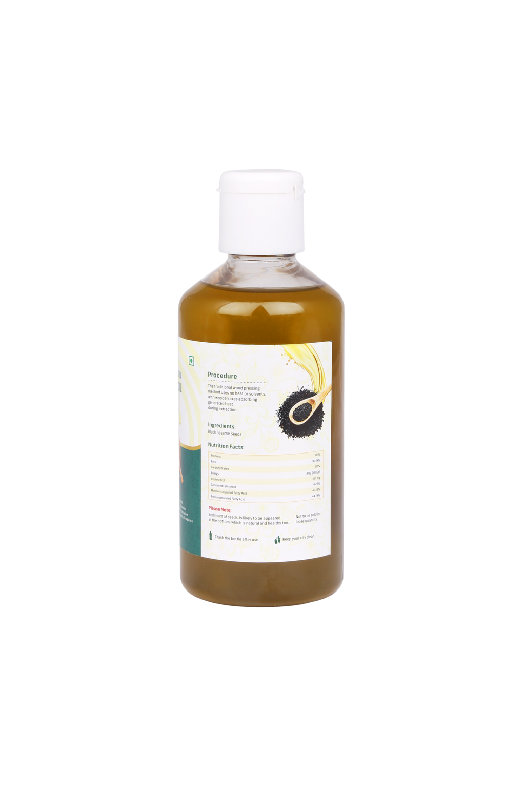 Green Habits Cold Pressed Unrefined Black Sesame Oil
