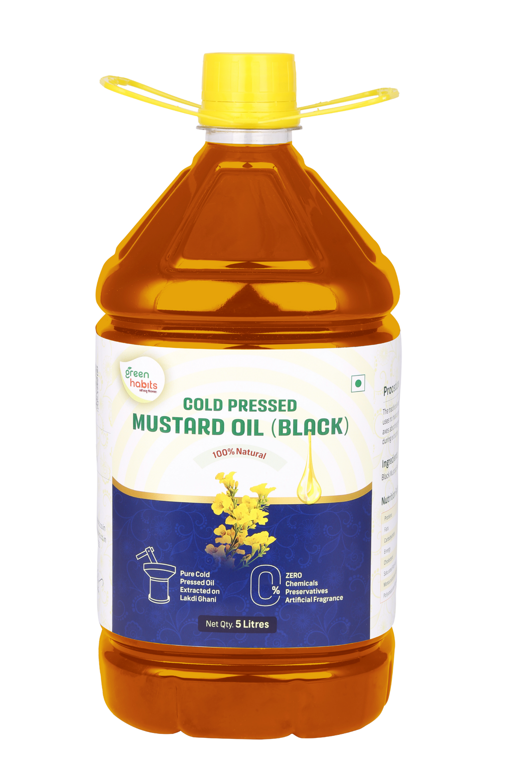 Green Habits Cold Pressed Unrefined Black Mustard Oil