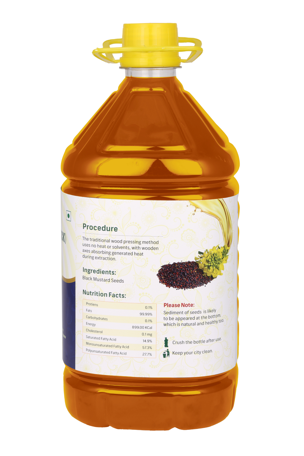 Green Habits Cold Pressed Unrefined Black Mustard Oil