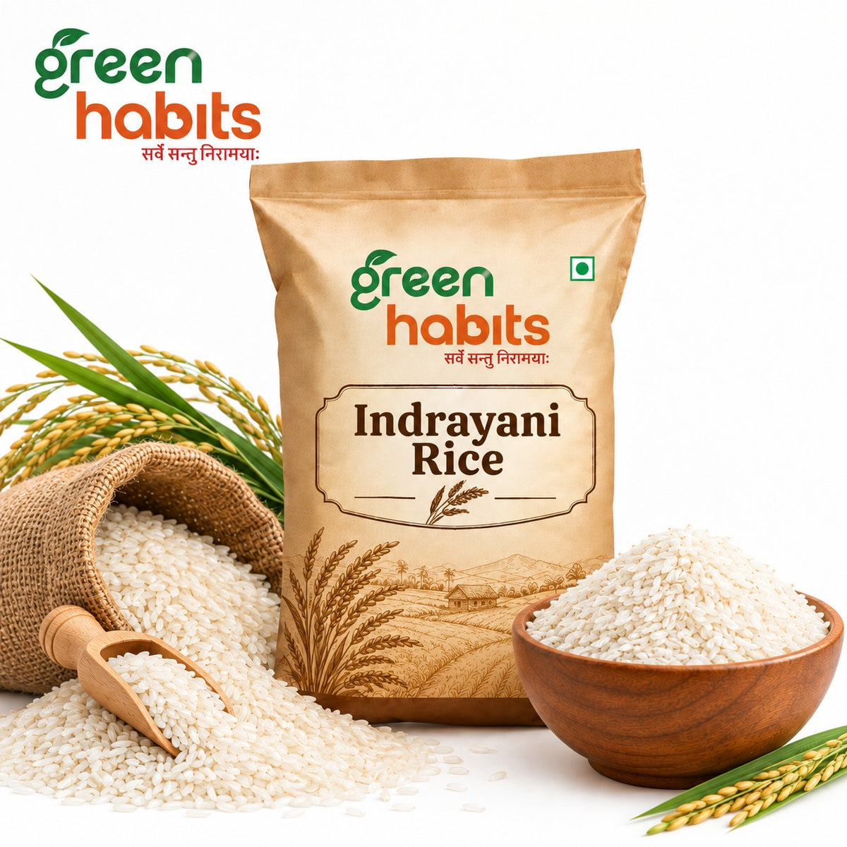 Green Habits Flours and Rice Indrayani Rice